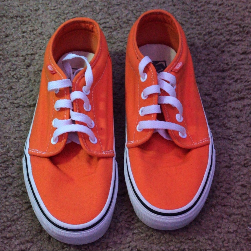 Bright orange Vans shoes